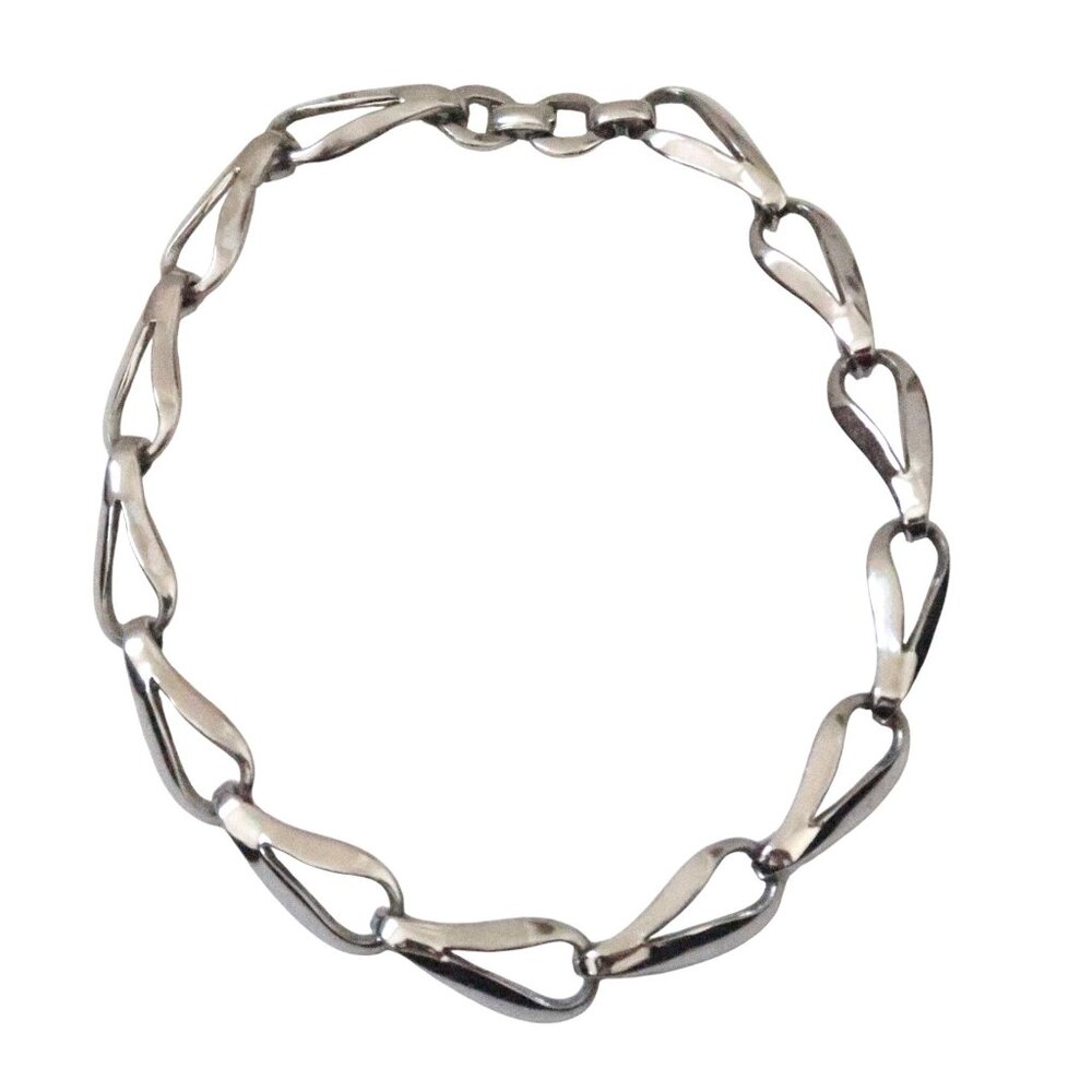 vtg 60s SPERRY teardrop link collar necklace